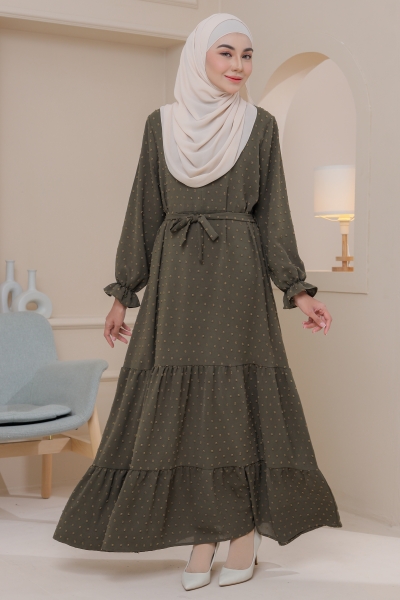 Darling Dress in Dark Olive