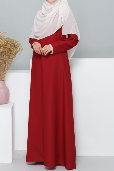 Dayana Dress in Dark Red